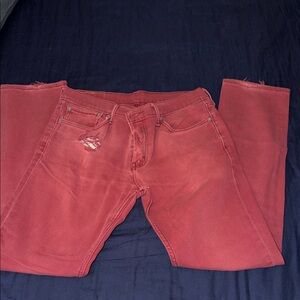 Men's Red Distressed Levi’s